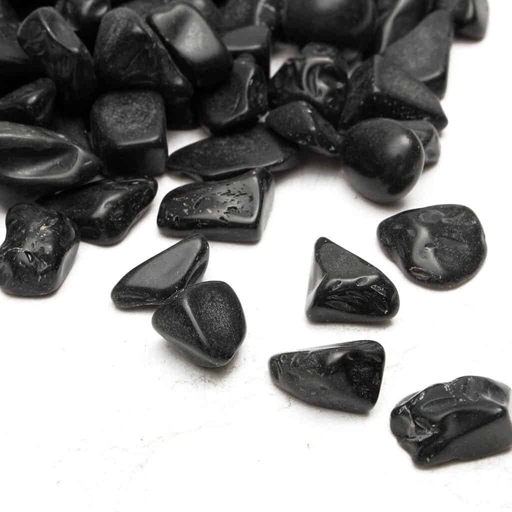 obsidian, svart, kristall