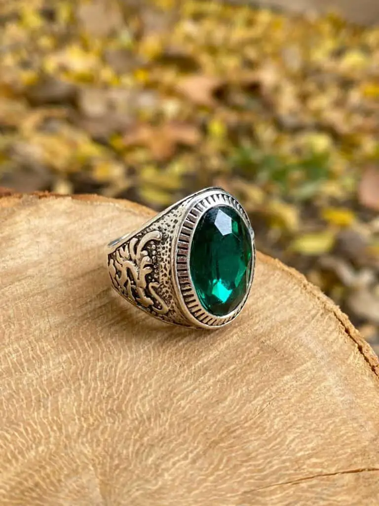 smaragd, ring, grön, kristall